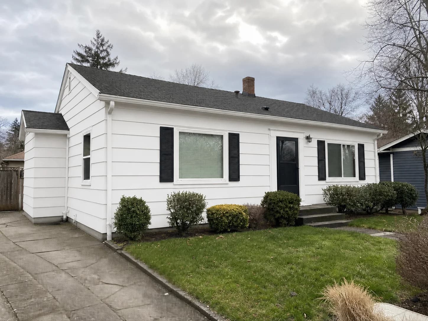 Completed exterior painting project